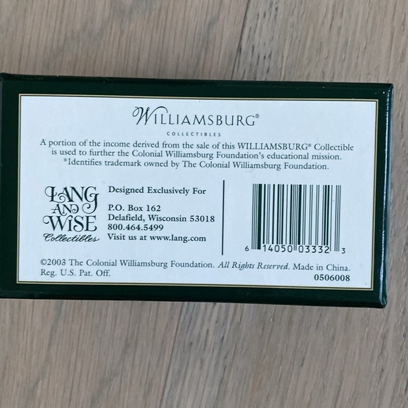 Williamsburg Governor's Footman - Lang and Wise - Picture 8 of 9